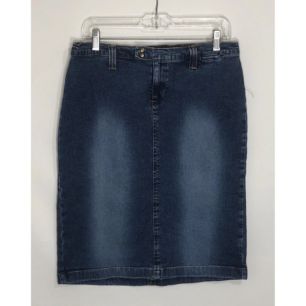 Motherhood Maternity Dark Blue Denim Pencil Skirt